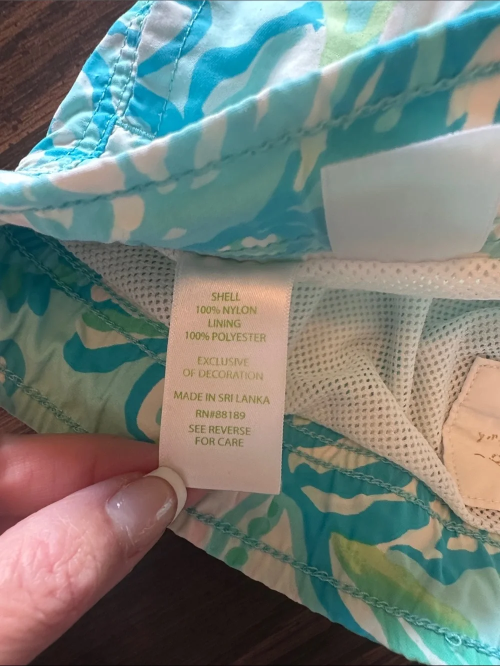 Lilly Pulitzer Turquoise, Aqua & White Printed Swim Shorts